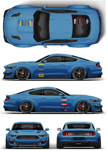 Waterslide Decals Colours LOGO Sponsor 1:64 for Custom Hot Hw # 034-A - Picture 4 of 4