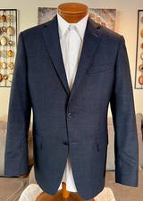 Stunning NEW Hart Schaffner Marx 2 Btn Mens Blue Blazer Sz 40 R