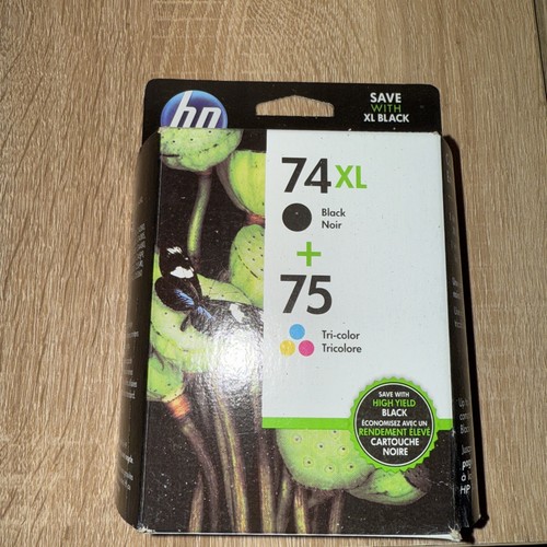 Genuine HP 74 75 Ink Cartridge Combo-for HP C4580 C5580 Printer-OEM INK-Expired - Picture 2 of 9