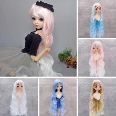 BJD Perücke Gradient Lockiges Haar Weiche Perücke Für 1/3 1/4 1/6 BJD Puppe Wig