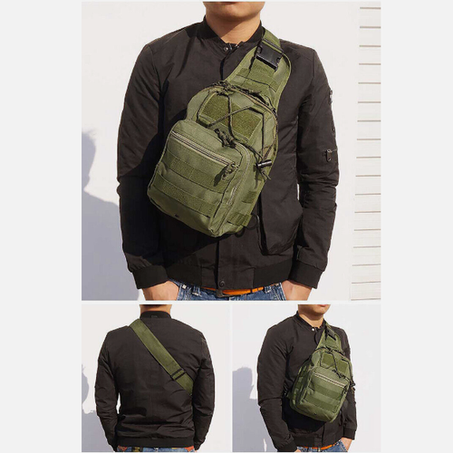 Mens Tactical Backpack Sling Shoulder Bag Molle Travel Chest Pack Outdoor Hiking - Picture 6 of 37
