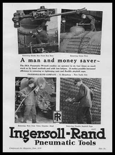 1930 Ingersoll Rand DEA Pneumatic Wrenches Photos Workers Removing Nuts Print Ad