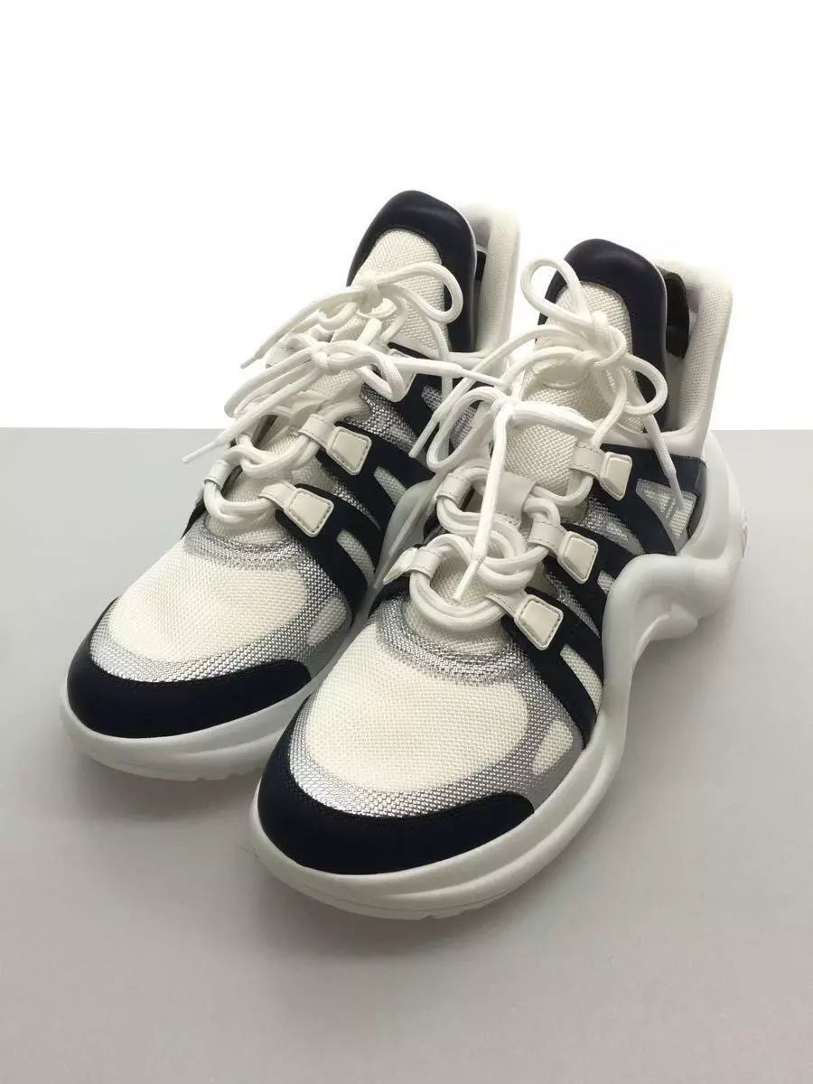 Sepatu Louis Vuitton LV Sneaker in Metallic Silver Original Shoes