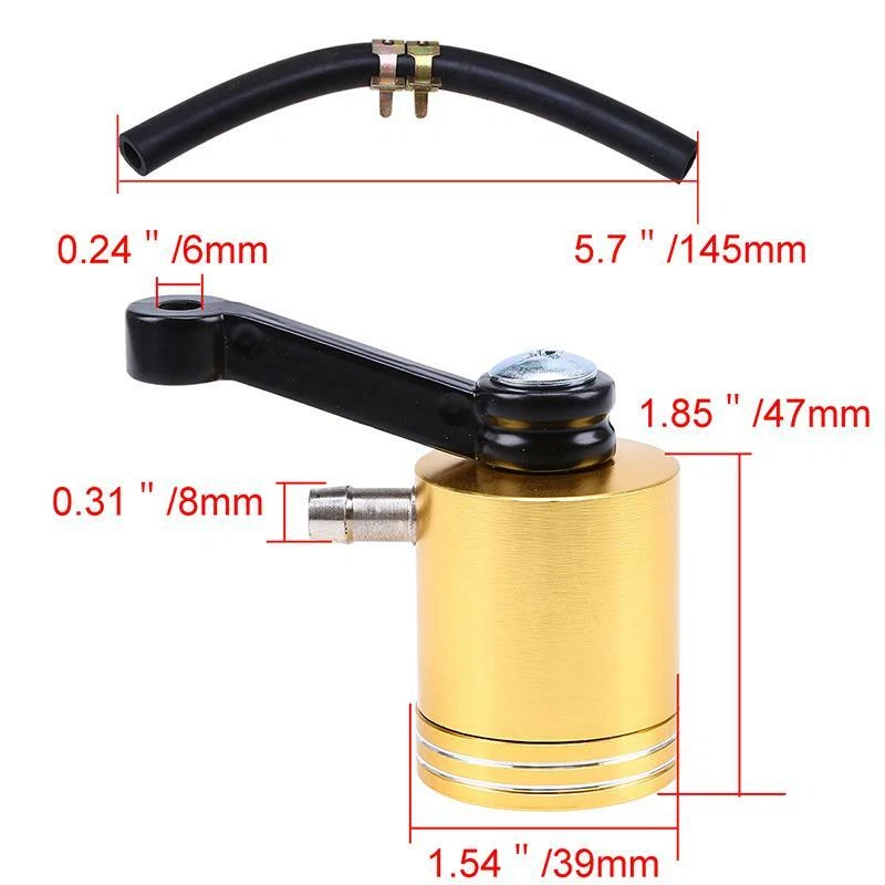 Universal CNC Front Brake Clutch Tank Master Cylinder Fluid Oil Reservoir Cup PI - image 4 of 4