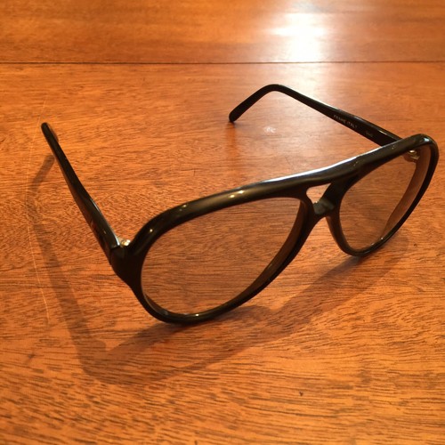VTG 80 - 90's POLO 2 Ralph Lauren RARE Black Aviator Eyeglass Frame Glasses 56 - Picture 5 of 12
