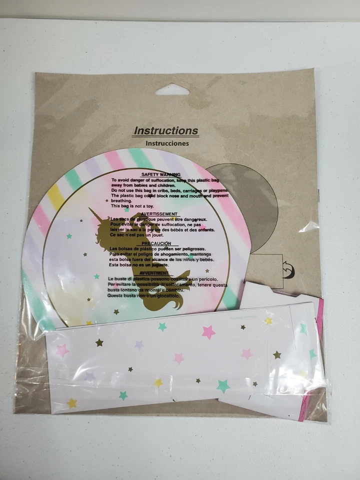 Unicorn Sparkle Honeycomb Centerpiece 9 x 12 Inches Party Supplies New - Image 2 of 2