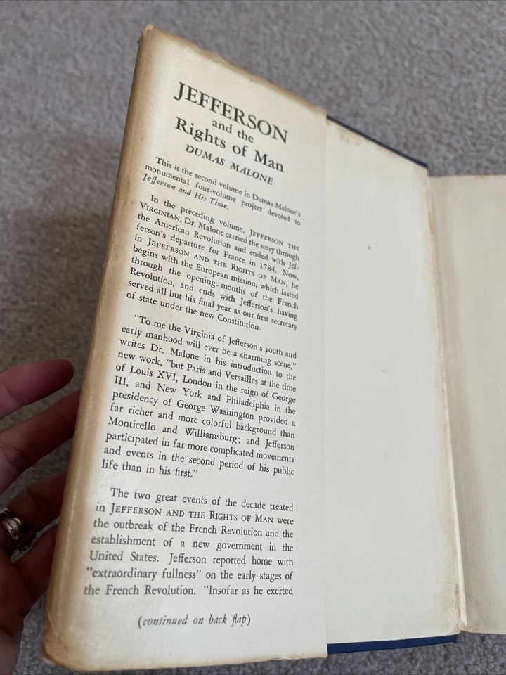 Dumas Malone JEFFERSON AND THE RIGHTS OF MAN VOL. 2, 1951 - Image 4 of 4