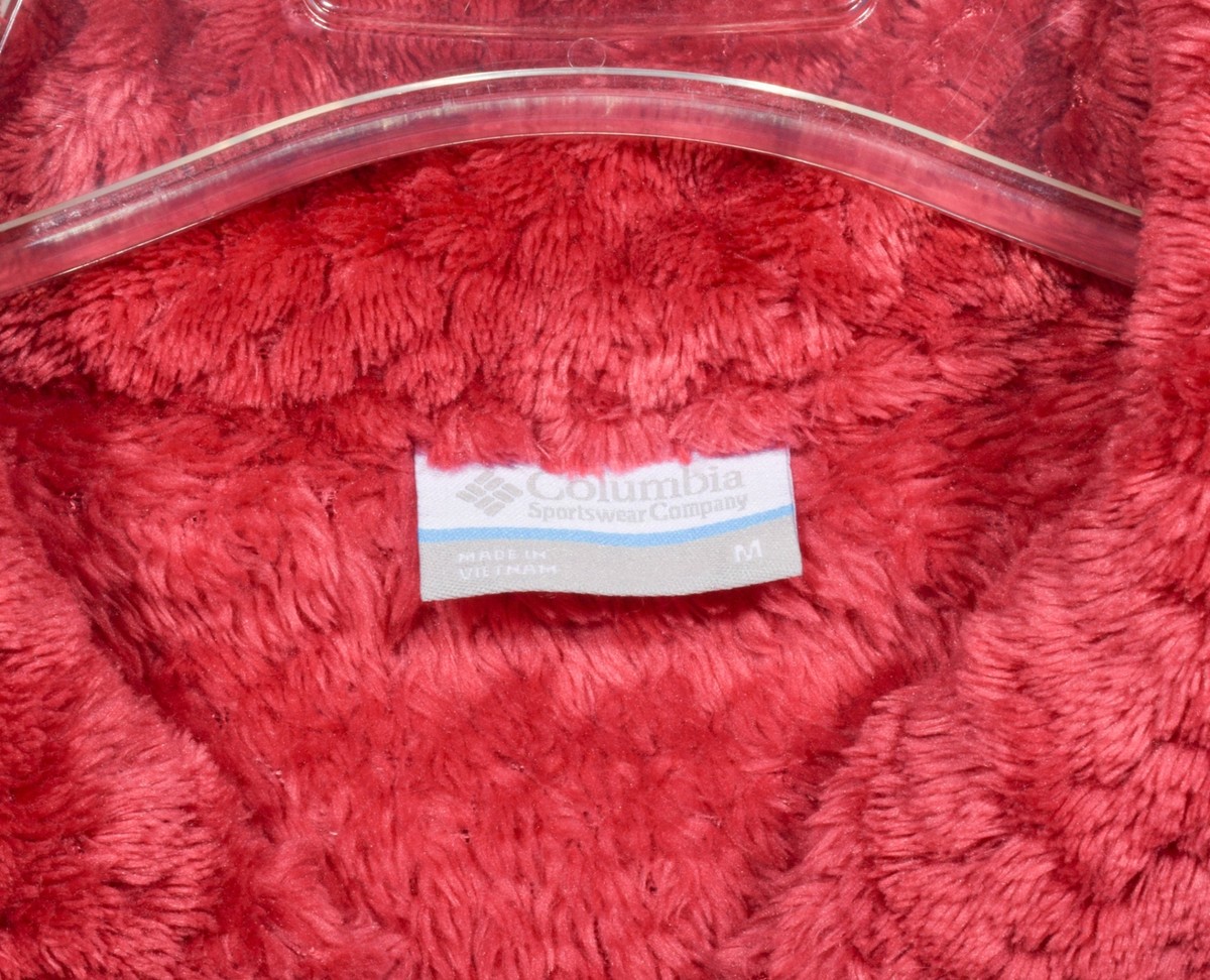 Columbia XL0668 Hot Pink Beech Forest Plush Full Zip Fleece Jacket Sz M