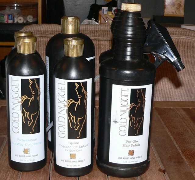 Lot of 6 Horse Grooming Care Products Gold Nugget Conditioner, Lotion