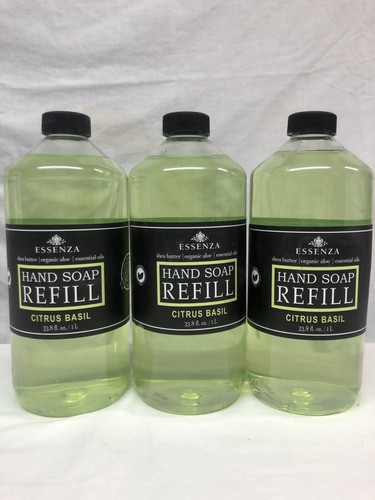 essenza citrus basil hand soap refill