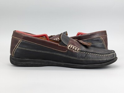 Johnston Murphy 25-3981 Locklin Oiled Leather Tassel Two Tone Loafers Size 11.5 Johnston Murphy 25-3981 Locklin Oiled Leather Tassel Two  main image 2