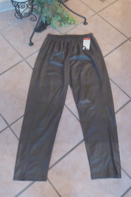 MAGNA Leggings Hose Kunstlederoptik 48 50 NEU! khaki oliv Stretch LAGENLOOK