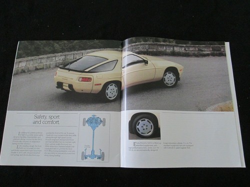1986 Porsche 928S Brochure w/ missing upholstery & 1984 928 S Foldout Catalog - Picture 10 of 12