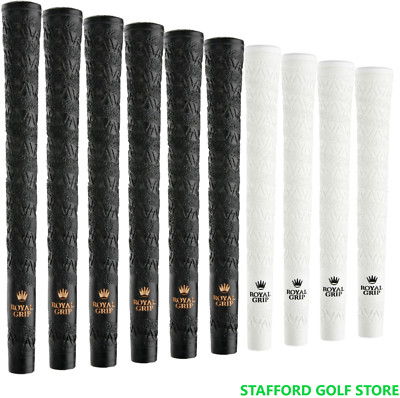 Royal Grip V Sand Wrap Golf Club Grips Bundle Set Standard .58 Ribbed .60 Round