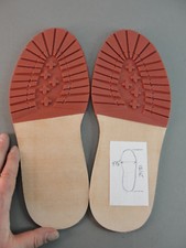 REPLACEMENT FULL LEATHER RED RUBBER BOOT SHOE REPAIR LUG SOLE NEW SIZE 11 NO MAR