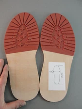 REPLACEMENT FULL LEATHER RED RUBBER BOOT SHOE REPAIR LUG SOLE NEW SIZE 11 NO MAR