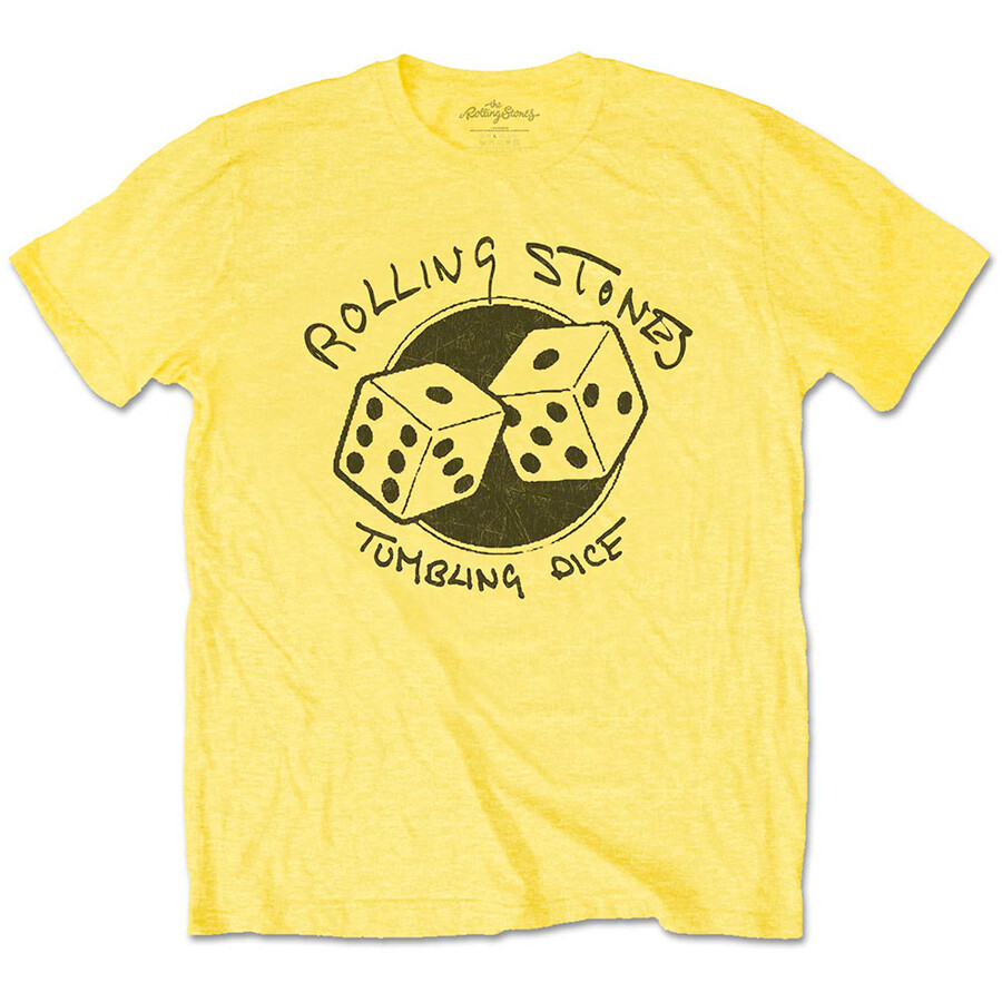 The Rolling Stones-Tumbling Dice - Yellow T-shirt | eBay
