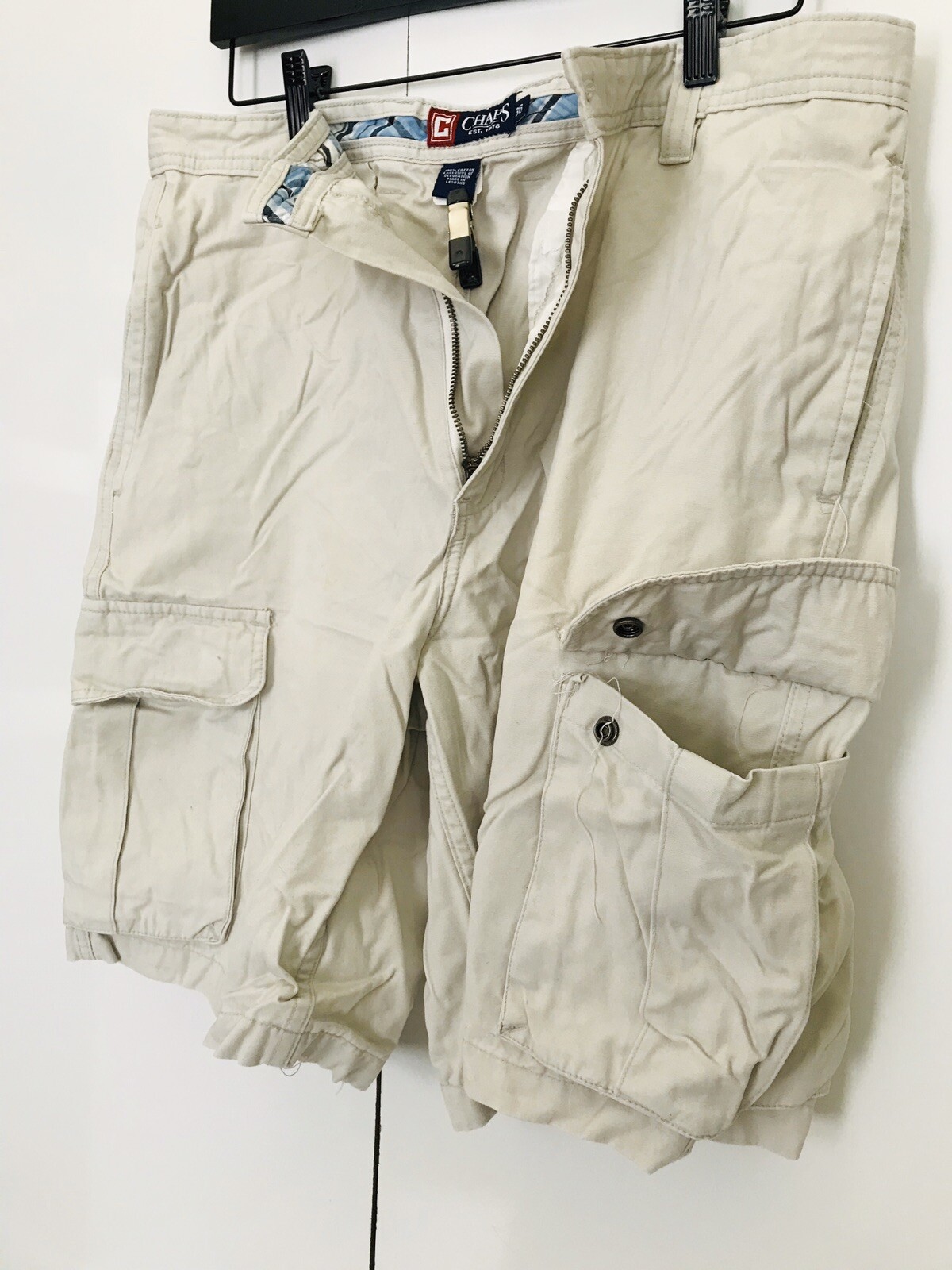 Chaps Men’s Hiking Cargo Shorts Pick Pockets Military… Gem