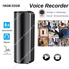 Spy Digital Hidden Voice Activated Sound Audio Mini Recorder Dictaphone 16/32GB