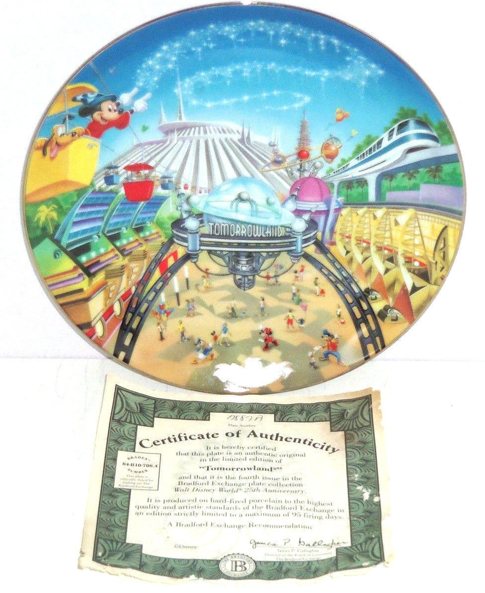 Disney World 25th Anniversary Collector Plate Bradford Exchange | eBay