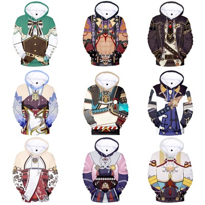 Genshin Impact 3D Hoodies YunJin ShenHe Sweatshirt HuTao Wendy Xiao Mantel Jacke