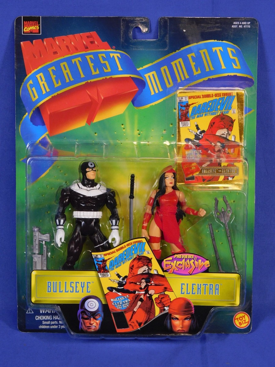 MARVEL GREATEST MOMENTS BULLSEYE AND ELECTRA 2PK 1999 PREVIEWS