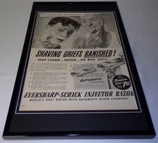 1949 Eversharp Schick Razor Framed 11x17 ORIGINAL Vintage Advertising Poster