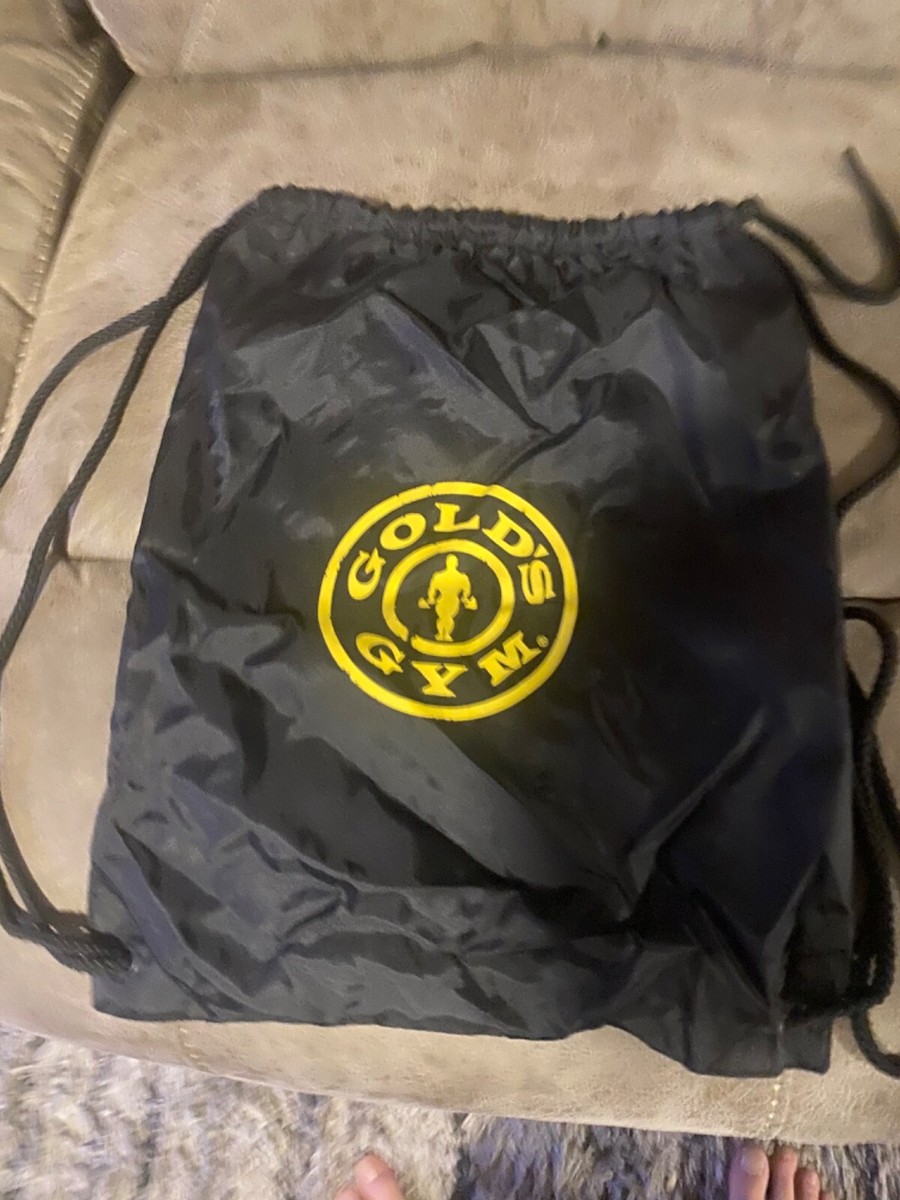 レア】Golds Gym バッグ 極美品】ゴールドジム ボストンバッグ ブラック×イエロー ロゴ入り