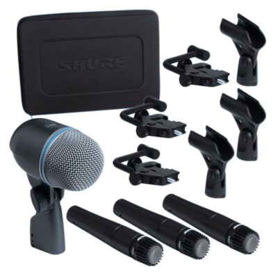 SHURE DMK57-52 Drum Classic Mic Kit with Case, Clips & A56D Mounting System