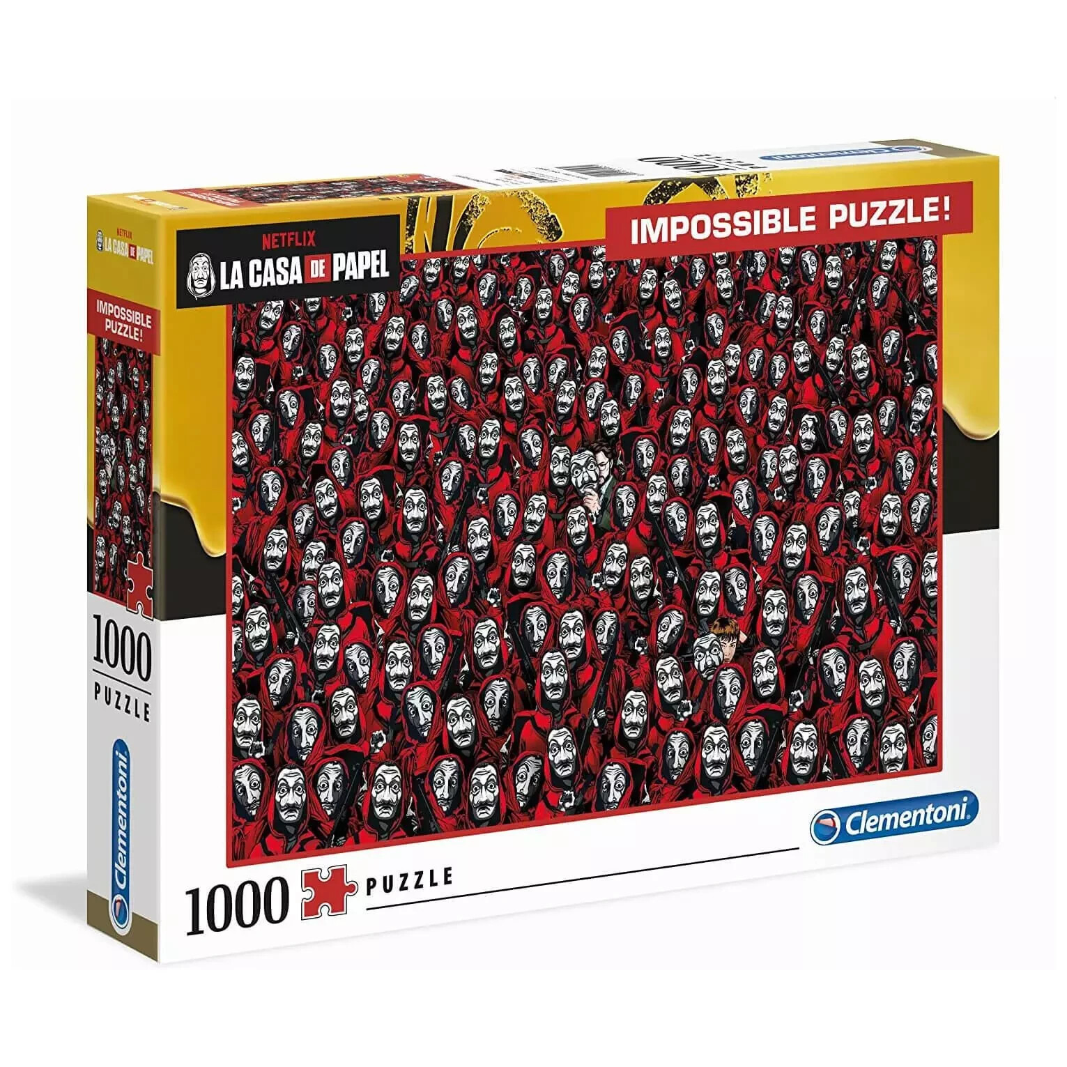 LA CASA DE PAPEL Mask IMPOSSIBLE PUZZLE 1000 piece Jigsaw Clementoni/2020 - New