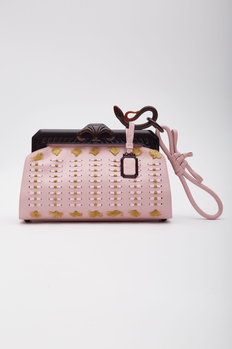 CHRISTIAN DIOR PINK SAMOURAI 1947 ARMOUR FRAME CLUTCH BAG | eBay