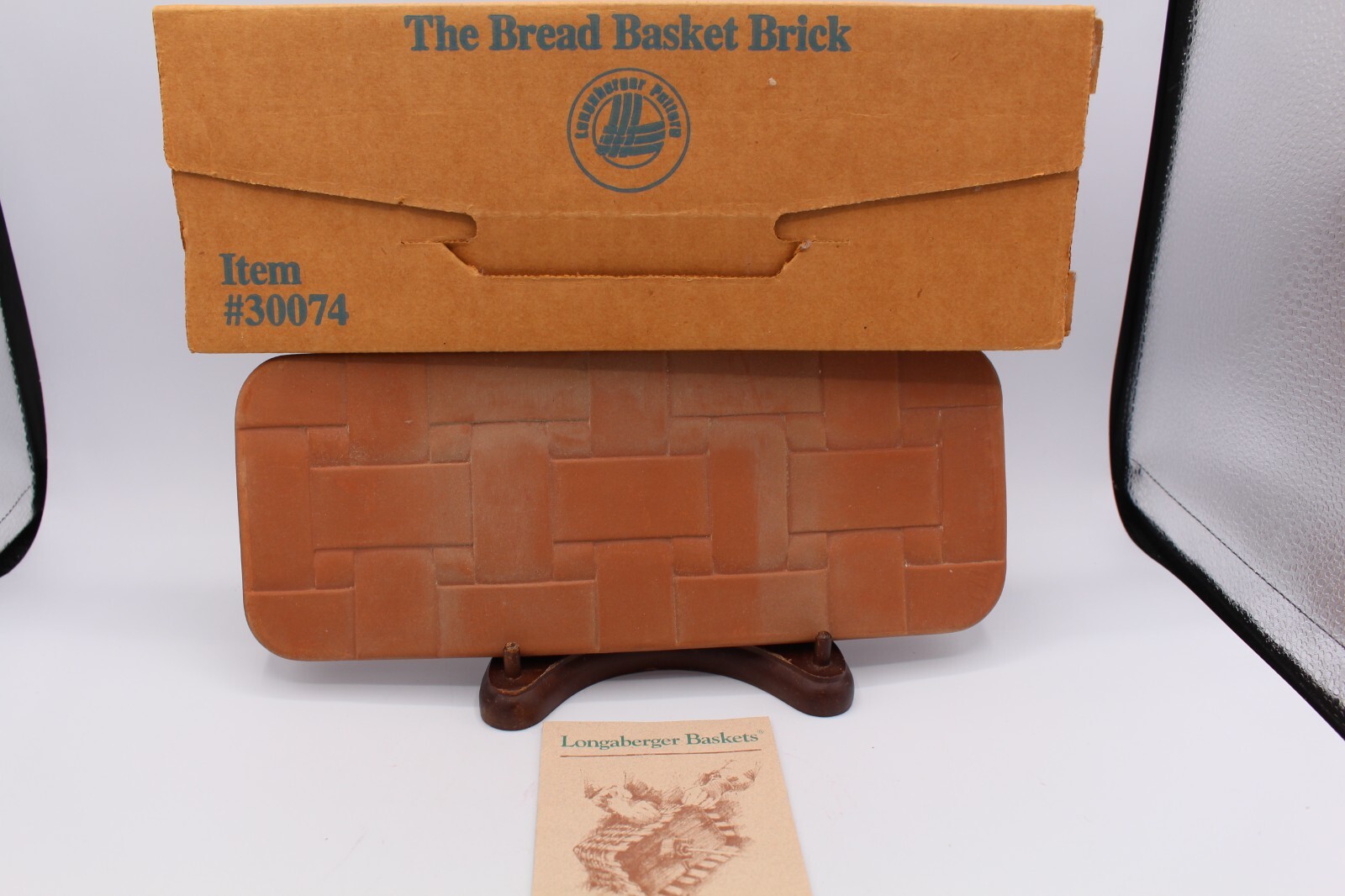 The Longaberger Pottery Bread Basket Brick 30074 USA eBay
