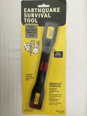Earthquake Survival Tool, Main Gas Shut-Off , Instructions, by Ready America 