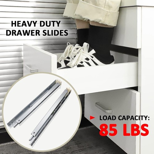 5 Pairs 18 Inch Undermount Drawer Slides, Self Soft Close Full Extension Drawer - Picture 2 of 8