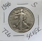 1946 S Walking Liberty Half Dollar, Strong Feather Details HI GRADE ⭐726⭐V4⭐