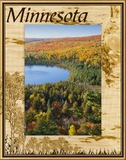 Minnesota Laser Engraved Wood Picture Frame Portrait (5 x 7)