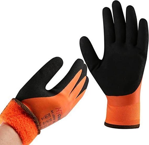 Waterproof Thermal Lined Winter Work Gloves Mens Freezer Warm Safety Gardening - Picture 7 of 11
