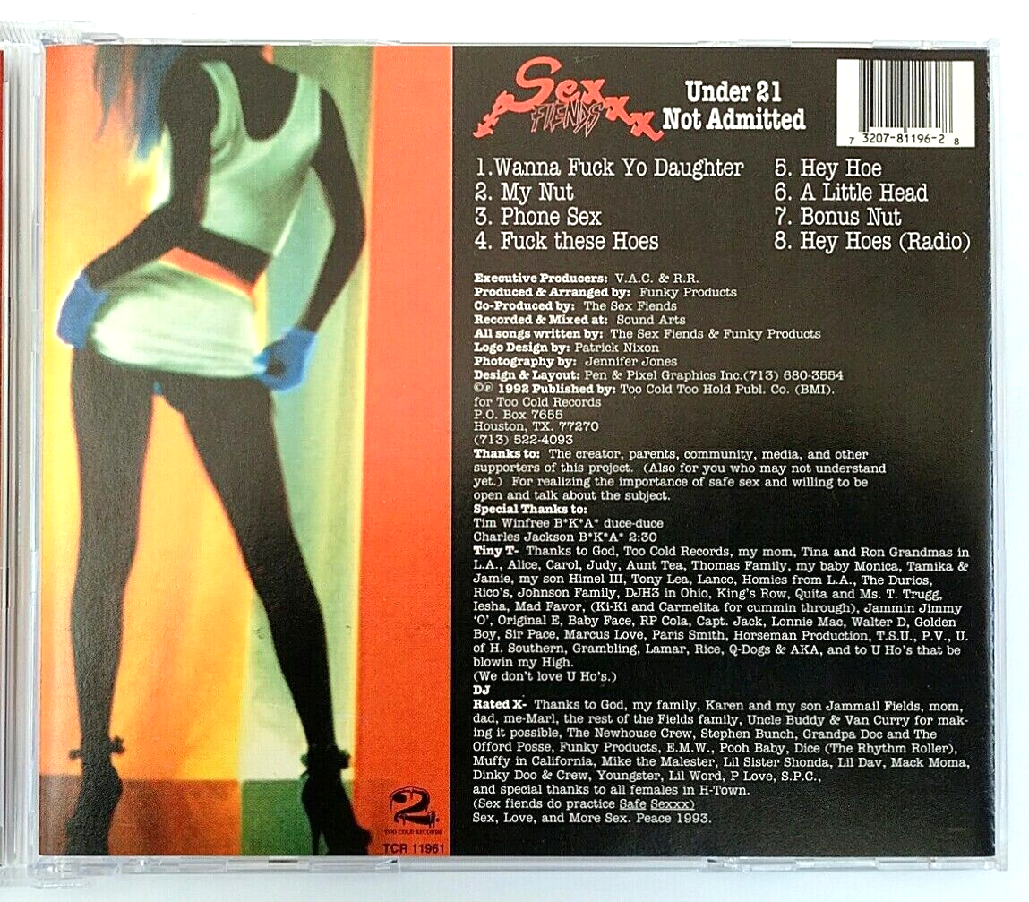 CD) Sexx Fiends – Under 21 Not Admitted (Sexplicit Lyrics) , OG