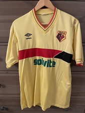 WATFORD 1985 86 87 88 UMBRO VINTAGE Home Jersey Shirt RARE Solvite