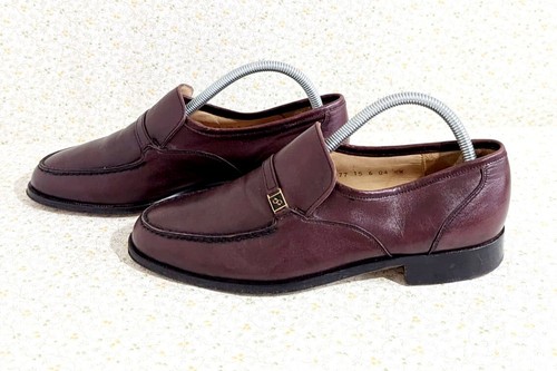 Grenson Burgundy Leather ‘True Moccasin’ Loafers UK 6 - Picture 2 of 9