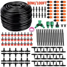 149pcs 100ft Drip Irrigation Kit Garden Irrigation System Plant Watering Drip US