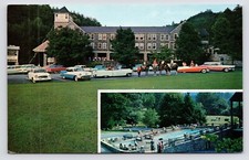 c1950s~Gatlinburg Tennessee TN~Mountain View Hotel~Cars~Pool~VTG Retro Postcard