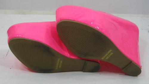 HOT Pink 6"High Wedge Heel 2"Platform Shoes women Size 7.5 - Picture 5 of 5