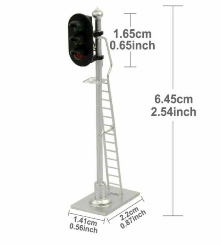 00 Model Railway 3 Aspect Light Signal 12 VOLT DC OO GAUGE Pre Wired. - Image 2 of 4