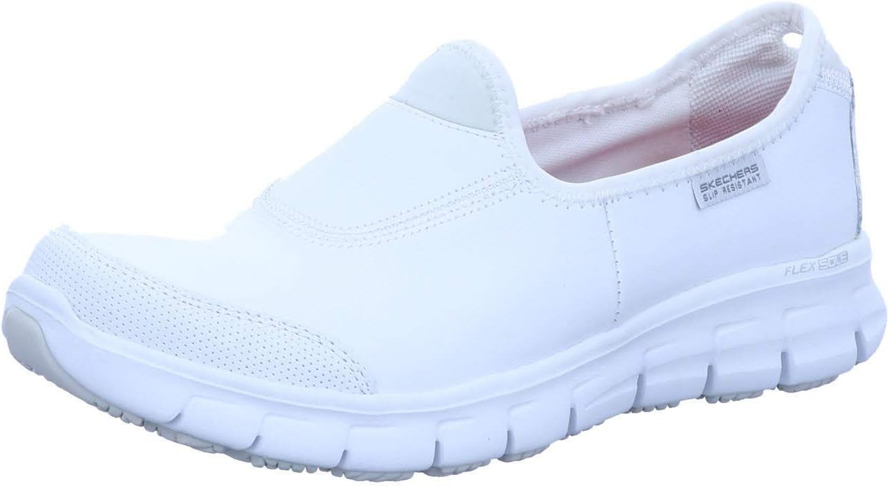 Skechers Women's Sure Track Health Care Professional Shoe White Light Clouds 36.