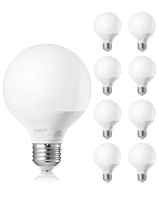EDISHINE 8 Pack G25 LED Globe Light Bulbs Globe Light Bulbs Over Mirror, Makeup