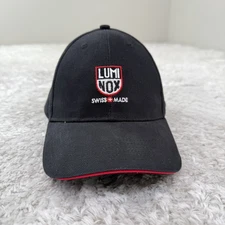 Luminox Hat Cap Strap Back Black Red Essential Gear Swiss Made Embroidered Mens
