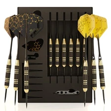 	CC-Exquisite Premium Steel Tip Darts Set - Professional Darts Brass Barrels	