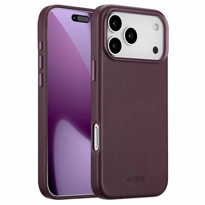 Accezz MagSafe Leather Backcover für das Apple iPhone 17 Pro Max - Heath Purple