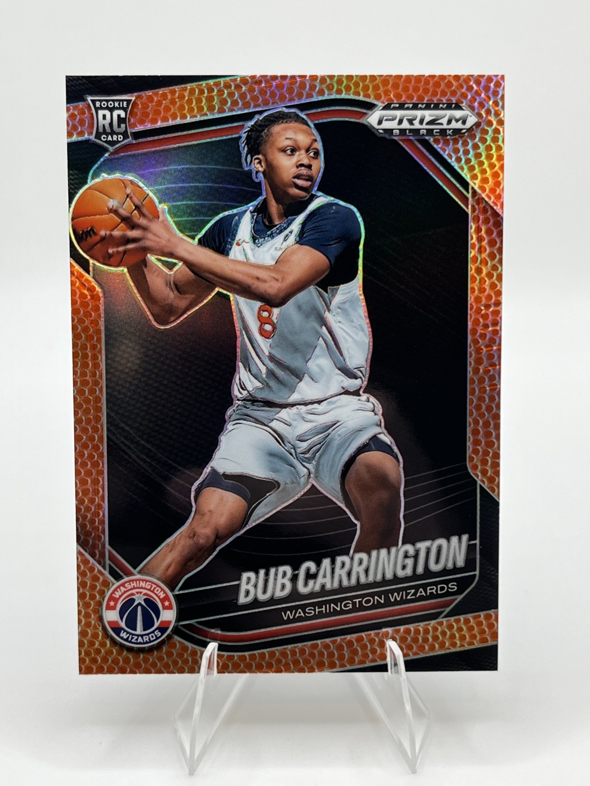 2024-25 Panini Prizm Black - Bub Carrington #92 Basketball Prizm /225 (RC)